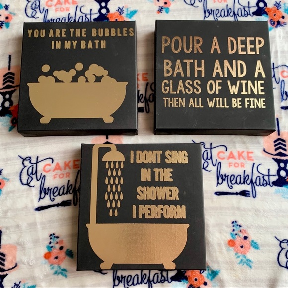 Other - 🛁 Bathroom Home Wall Decor Trio 🛁